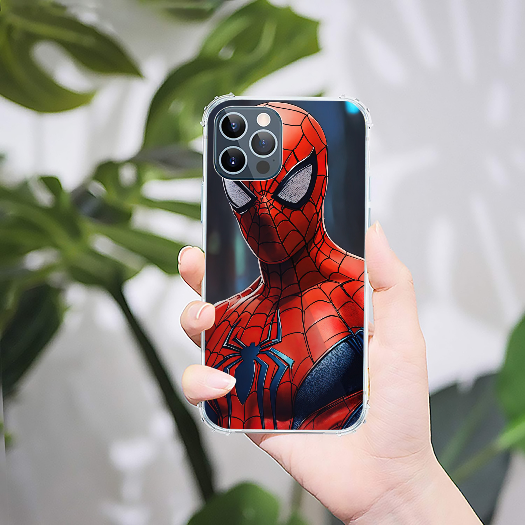（画像用） Spider Man スパイダーマン 【iPhone 12シリーズ対応】透明スマホケース（クリアソフトケース）